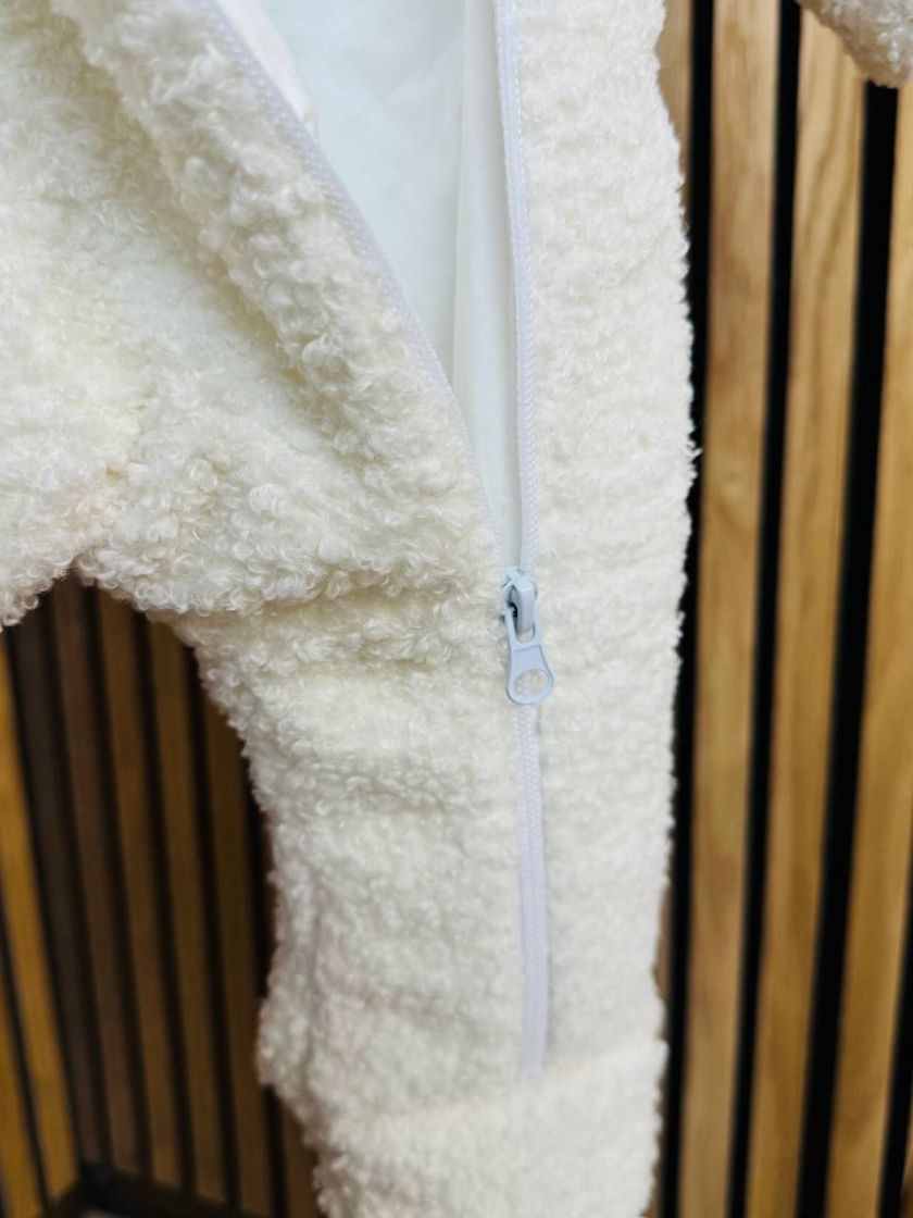 ❤ Демісезонний комбінезон Бараш з шапочкою, 0-4 міс.. Колір - Молочний (#36208040) ✓ Anna Konvert