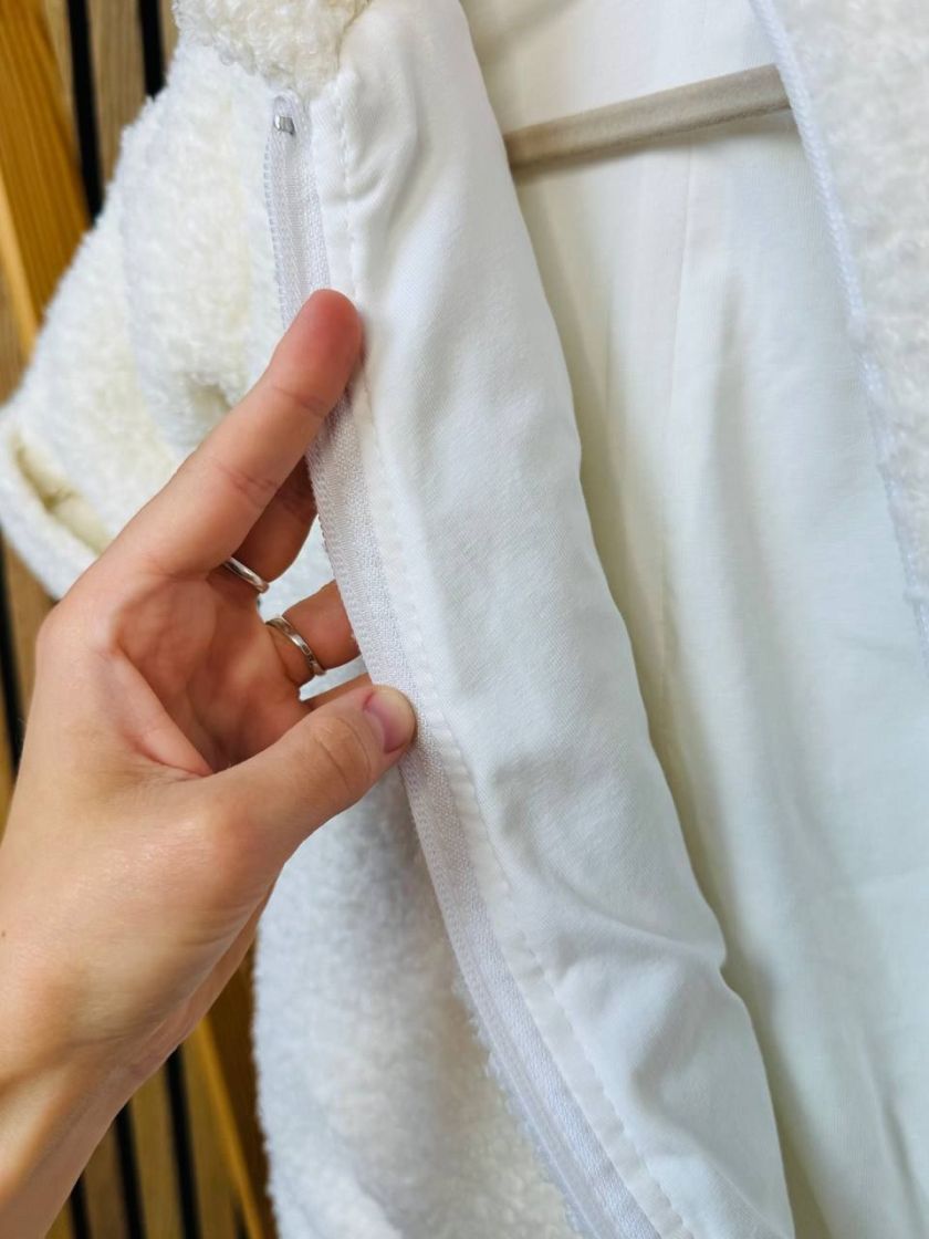 ❤ Демісезонний комбінезон Бараш з шапочкою, 0-4 міс.. Колір - Молочний (#36208040) ✓ Anna Konvert