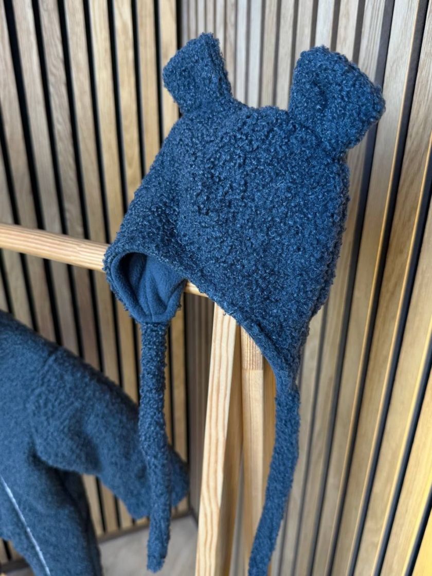 ❤ Демісезонний комбінезон Бараш з шапочкою, 0-4 міс.. Колір - Графіт (#89276098) ✓ Anna Konvert