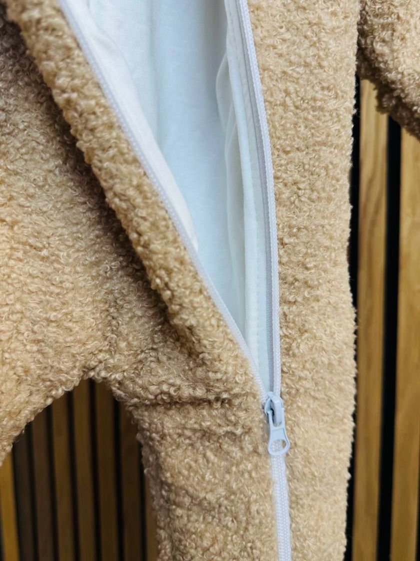 ❤ Демісезонний комбінезон Бараш з шапочкою, 0-4 міс.. Колір - Бежевий (#98455189) ✓ Anna Konvert