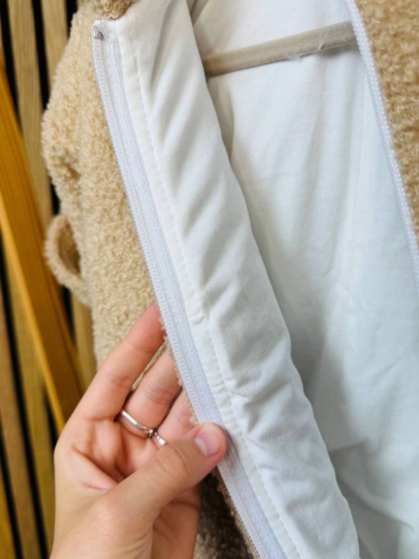 ❤ Демісезонний комбінезон Бараш з шапочкою, 0-4 міс.. Колір - Бежевий (#98455189) ✓ Anna Konvert