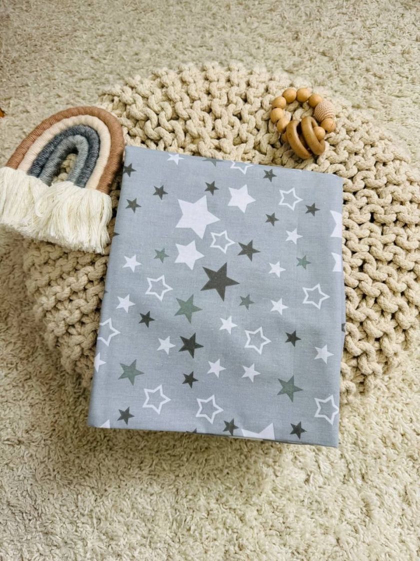 ❤ Пелюшки Ситцеві 85 см на 105 см. Принт - Зірки різні сірі (#16696504) ✓ Anna Konvert