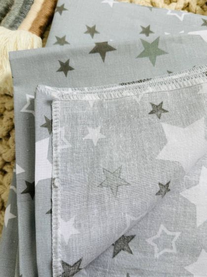 ❤ Пелюшки Ситцеві 85 см на 105 см. Принт - Зірки різні сірі (#16696504) ✓ Anna Konvert 2