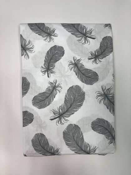 ❤ Змінна дитяча постіль, підковдра 110см на 90см. Принт - Пір'я сірі на білому (#95179860) ✓ Anna Konvert 2