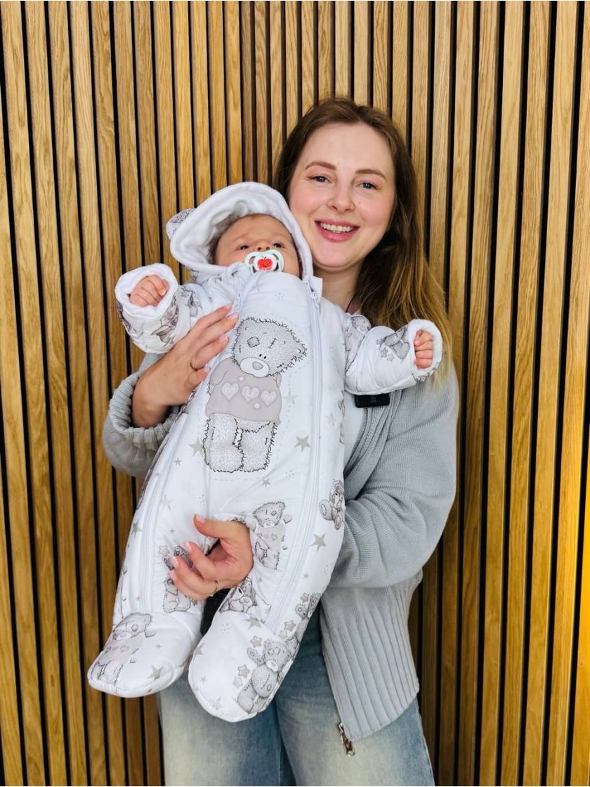 ❤ Комбінезон Принти кольорові, "Маленький ведмедик". Принт - Ведмедики тедді. Розвір - 0-3міс. Сезон - Зимовий (#56181138) ✓ Ann