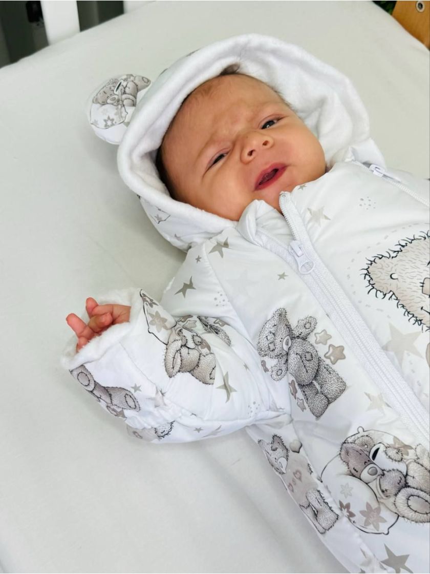 ❤ Комбінезон Принти кольорові, "Маленький ведмедик". Принт - Ведмедики тедді. Розвір - 3-6міс. Сезон - Зимовий (#52416353) ✓ Ann