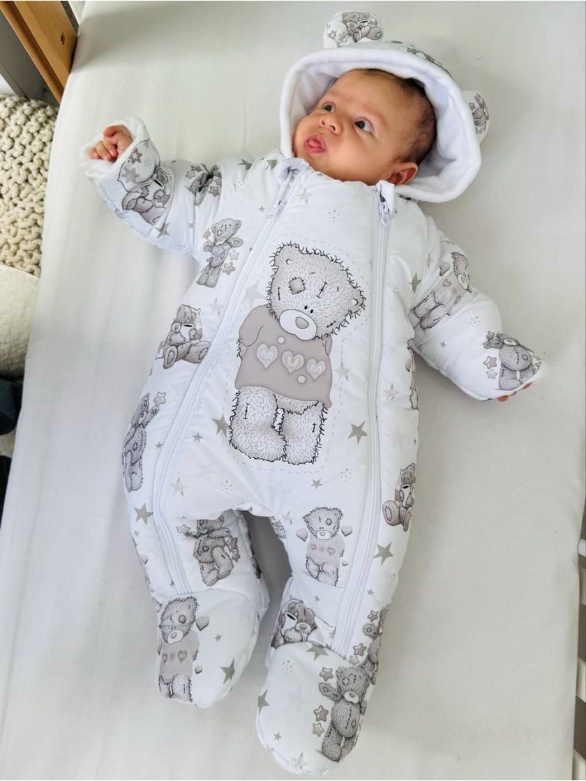 ❤ Комбінезон Принти кольорові, "Маленький ведмедик". Принт - Ведмедики тедді. Розвір - 3-6міс. Сезон - Зимовий (#52416353) ✓ Ann