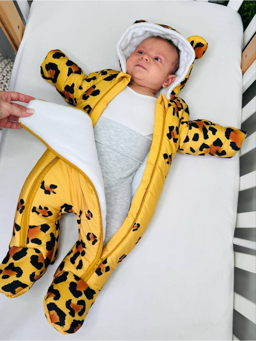 ❤ Комбінезон Принти кольорові, "Маленький ведмедик". Принт - Леопард. Розвір - 0-3міс. Сезон - Демісезонний (#50924903) ✓ Anna K