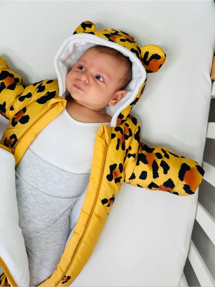 ❤ Комбінезон Принти кольорові, "Маленький ведмедик". Принт - Леопард. Розвір - 0-3міс. Сезон - Демісезонний (#50924903) ✓ Anna K