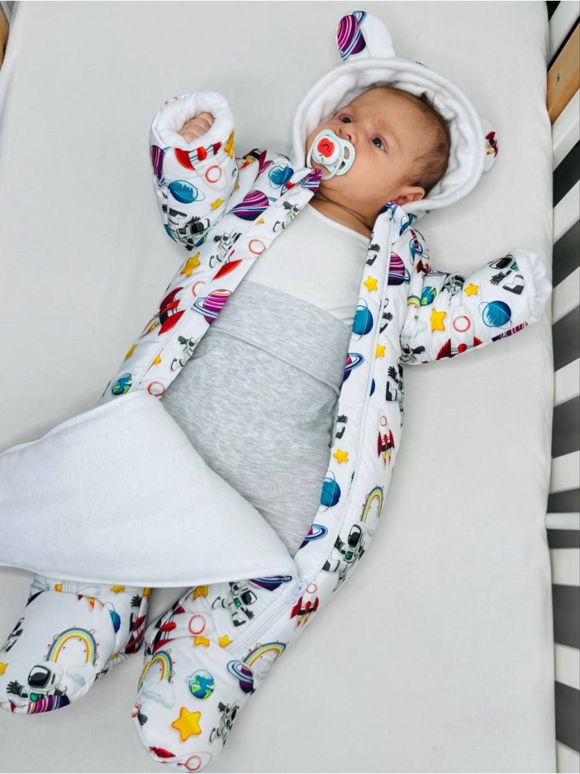 ❤ Комбінезон Принти кольорові, "Маленький ведмедик". Принт - Космос. Розвір - 3-6міс. Сезон - Демісезонний (#27858887) ✓ Anna Ko