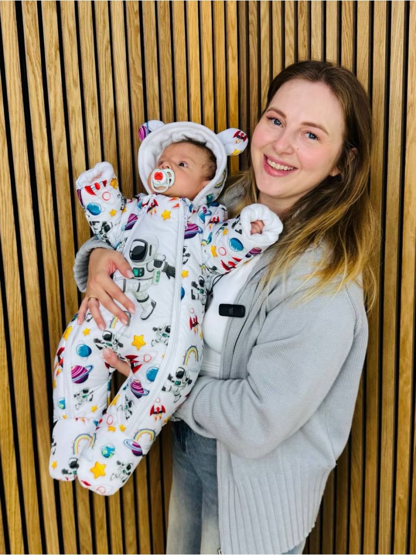 ❤ Комбінезон Принти кольорові, "Маленький ведмедик". Принт - Космос. Розвір - 0-3міс. Сезон - Зимовий (#22300333) ✓ Anna Konvert