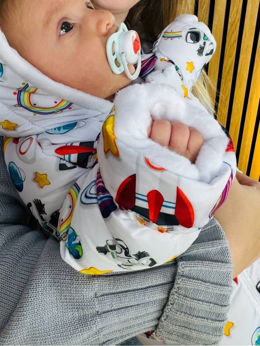 ❤ Комбінезон Принти кольорові, "Маленький ведмедик". Принт - Космос. Розвір - 3-6міс. Сезон - Зимовий (#62675163) ✓ Anna Konvert