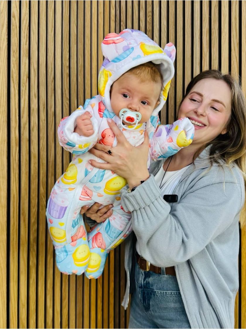 ❤ Комбінезон Принти кольорові, "Маленький ведмедик". Принт - Кексики. Розвір - 0-3міс. Сезон - Демісезонний (#51960102) ✓ Anna K