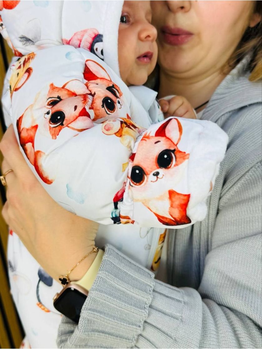 ❤ Комбінезон Принти кольорові, "Маленький ведмедик". Принт - Милі тваринки. Розвір - 0-3міс. Сезон - Демісезонний (#24619851) ✓ 