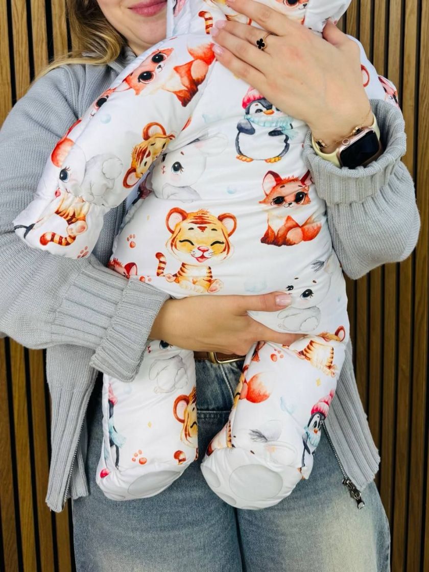 ❤ Комбінезон Принти кольорові, "Маленький ведмедик". Принт - Милі тваринки. Розвір - 0-3міс. Сезон - Демісезонний (#24619851) ✓ 