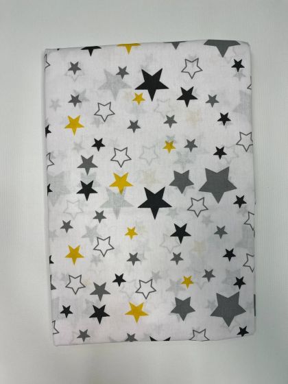 ❤ Змінна дитяча постіль, підковдра 110см на 90см. Принт - Зірки різні з жовтим (#31683223) ✓ Anna Konvert 2