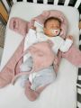 ❤ Демісезонний комбінезон Бараш з шапочкою, 0-4 міс.. Колір - Пильна троянда (#48918042) ✓ Anna Konvert