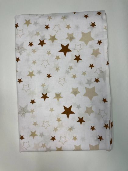 ❤ Змінна дитяча постіль, підковдра 110см на 90см. Принт - Зірки різні на білому бежеві (#64197444) ✓ Anna Konvert 2