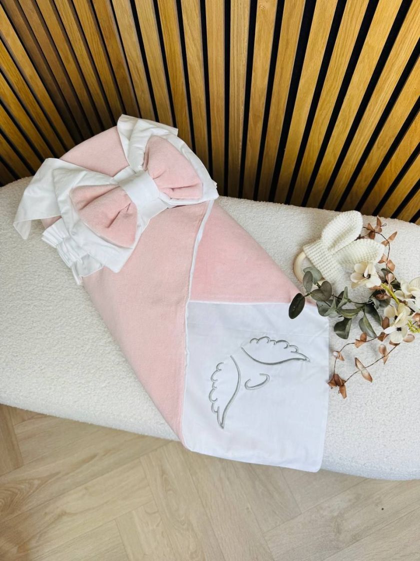 ❤ Конверт демісезонний велюр "Янголятко". Колір - Персик (#38369844) ✓ Anna Konvert