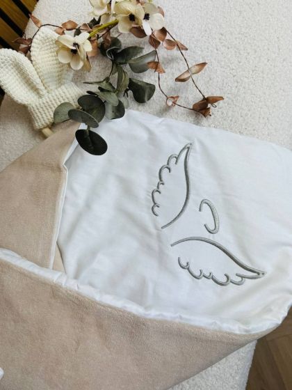 ❤ Конверт демісезонний велюр "Янголятко". Колір - Бежевий (#65587484) ✓ Anna Konvert 2