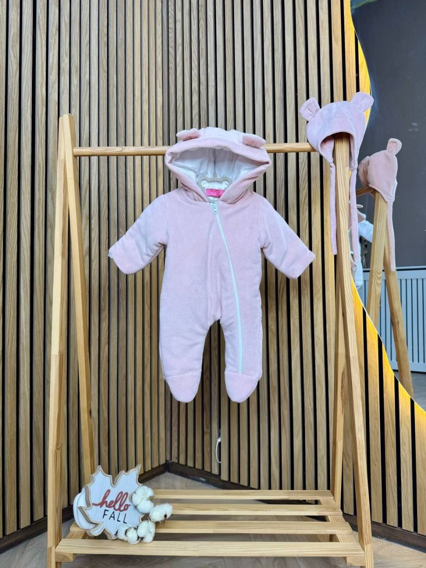 ❤ Комбез демісезонний велюр "Янголятко". Колір - Персик (#56600738) ✓ Anna Konvert