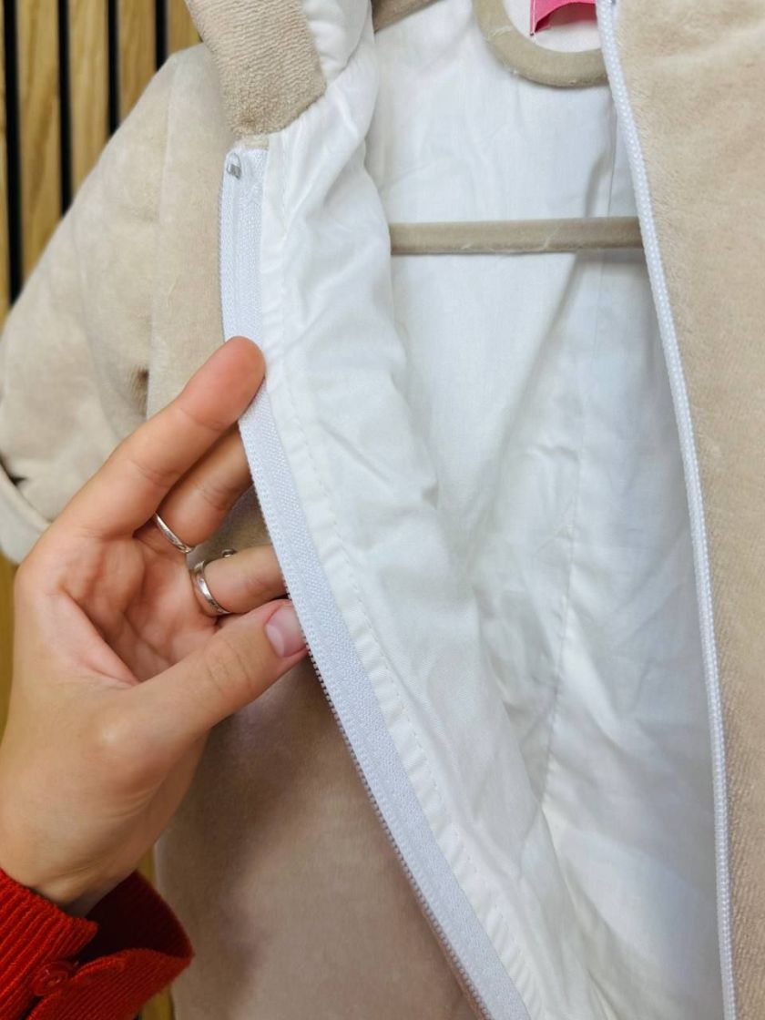 ❤ Комбез демісезонний велюр "Янголятко". Колір - Бежевий (#43081720) ✓ Anna Konvert