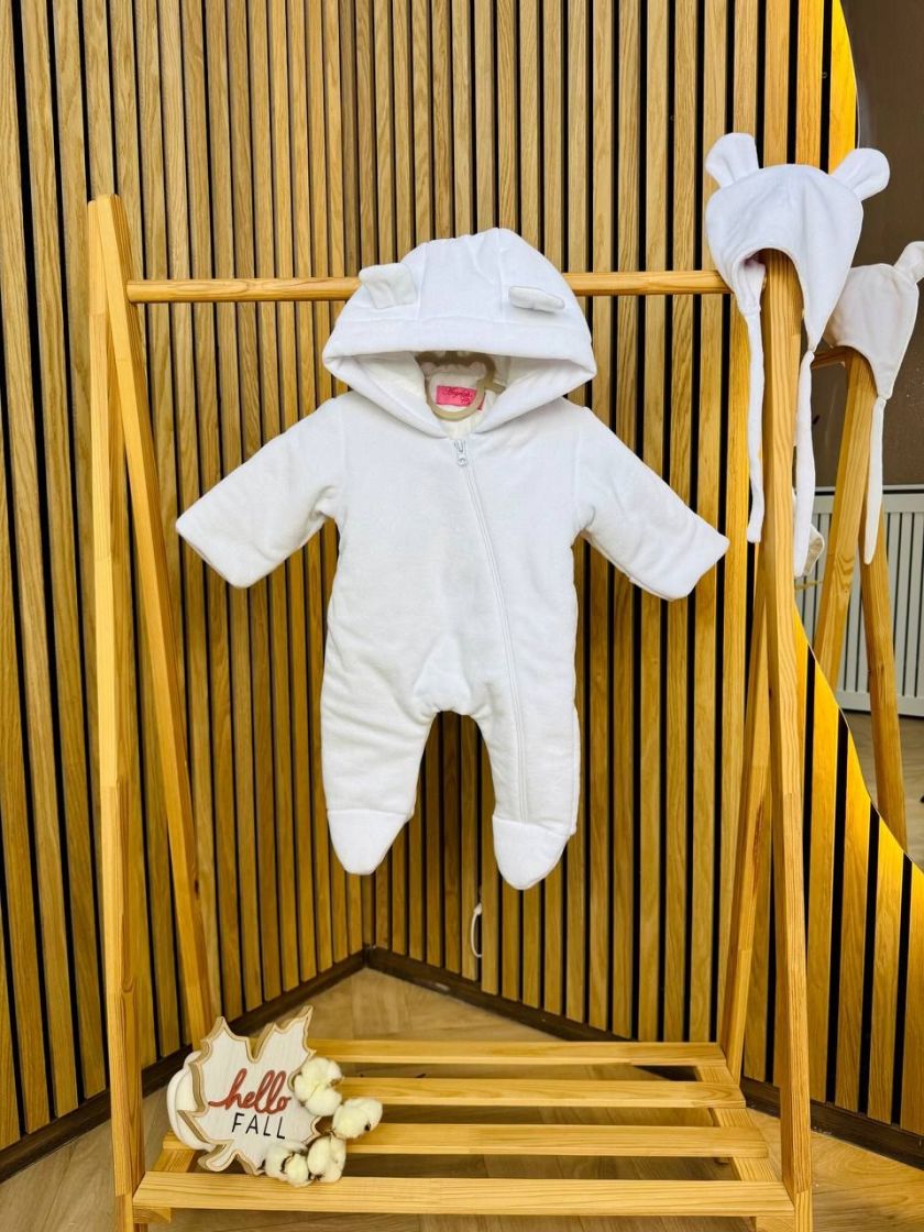 ❤ Комбез демісезонний велюр "Янголятко". Колір - Білий (#96707053) ✓ Anna Konvert