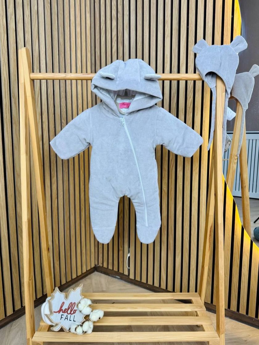 ❤ Комбез демісезонний велюр "Янголятко". Колір - Сірий (#74012688) ✓ Anna Konvert