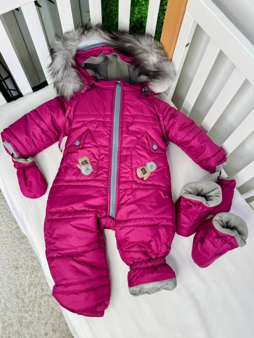 ❤ Комбінезон зимовий "Рукавичка". Колір - Темно рожевий. Розмір - 86 (#21668315) ✓ Anna Konvert