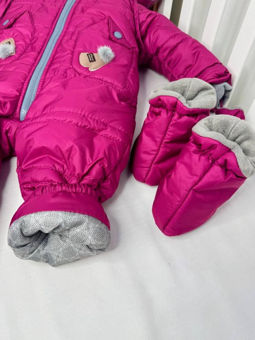 ❤ Комбінезон зимовий "Рукавичка". Колір - Темно рожевий. Розмір - 86 (#21668315) ✓ Anna Konvert