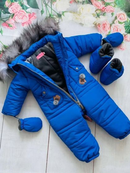 ❤ Комбінезон зимовий "Рукавичка". Колір - Синій. Розмір - 86 (#58016870) ✓ Anna Konvert 2