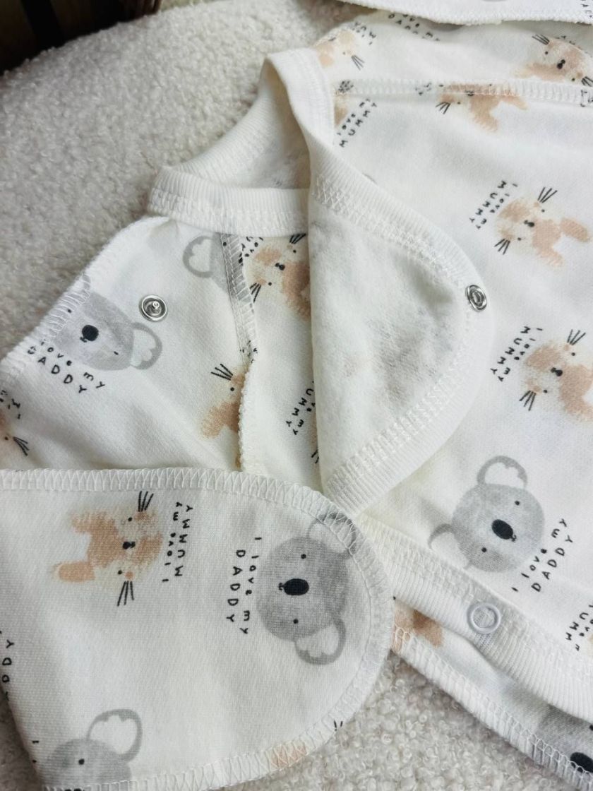 ❤ Комплект 3ка з сорочкою байка, Ромашка. Колір - Коала з зайчиком. Розмір - 56-62 (#1098532) ✓ Anna Konvert