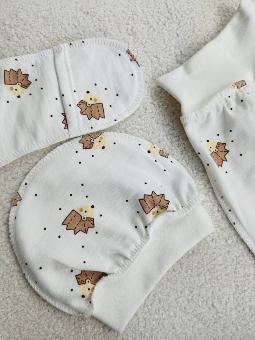 ❤ Комплект 3ка з сорочкою байка, Ромашка. Колір - Їжаки. Розмір - 56-62 (#25516363) ✓ Anna Konvert