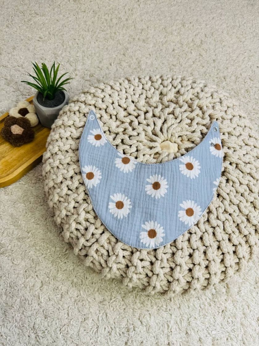 ❤ Слюнявчик, нагрудник мусліновий, непромакаючий. Принт - Ромашка на блакитному (#31757629) ✓ Anna Konvert