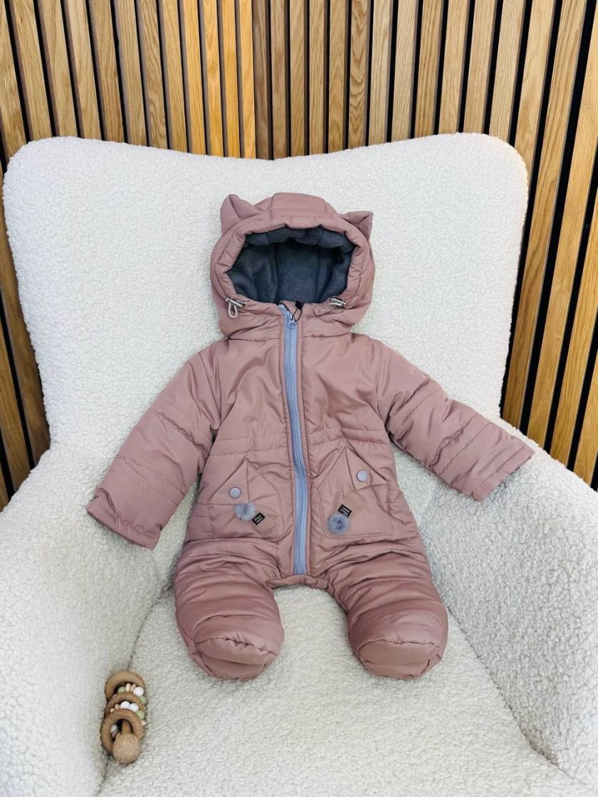 ❤ Комбез Рукавичка 0-3, 3-6, 6-9. Колір - Бежевий. Розмір - 3-6 (#40040426) ✓ Anna Konvert