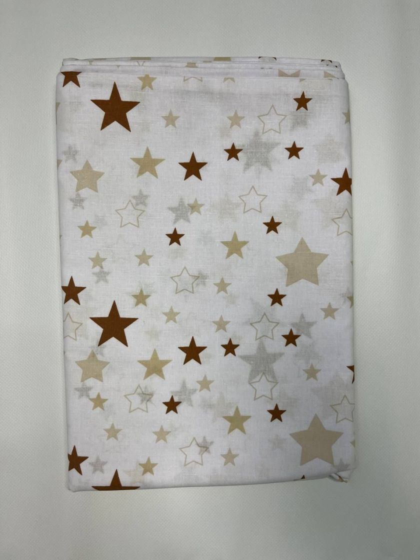 ❤ Змінна дитяча постіль, розмір підковдри 140 см на 110 см. Принт - Зірки різні на білому бежеві (#51458278) ✓ Anna Konvert