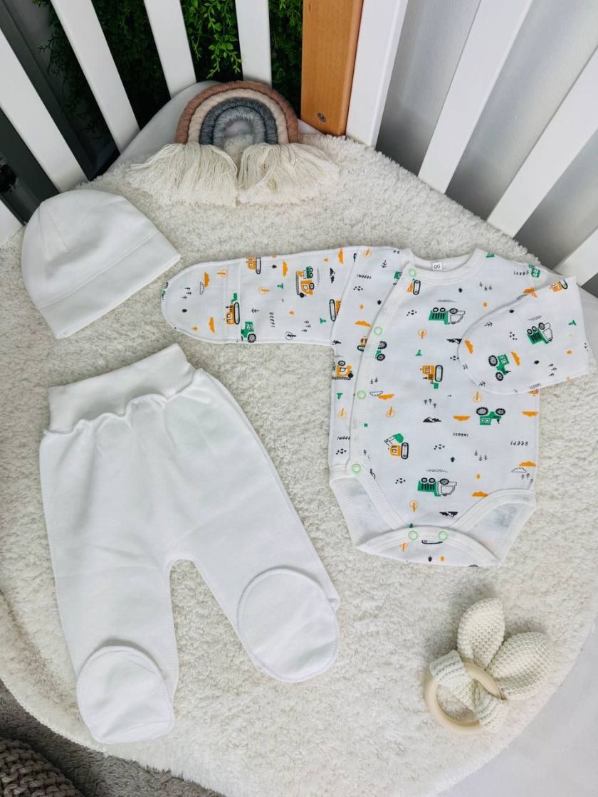 ❤ Комплект 3ка з боді, байка 56р. Принт - Трактор (#62354333) ✓ Anna Konvert