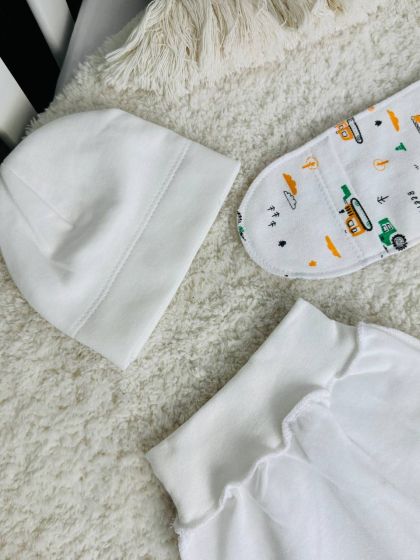 ❤ Комплект 3ка з боді, байка 56р. Принт - Трактор (#62354333) ✓ Anna Konvert 2