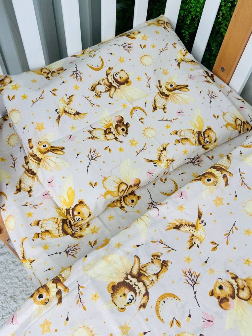 ❤ Змінна дитяча постіль, розмір підковдри 140 см на 110 см. Принт - Звірята з крильцями (#70161812) ✓ Anna Konvert