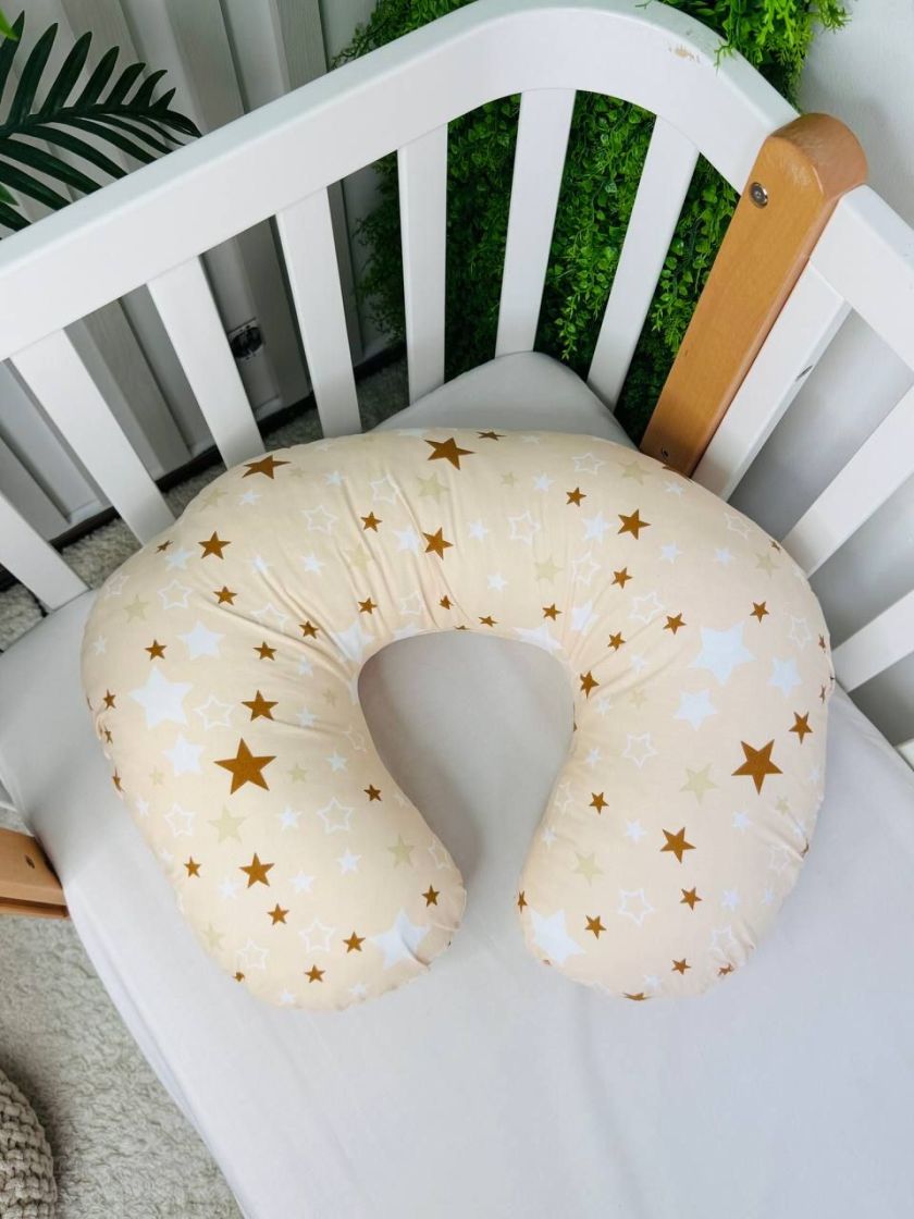 ❤ Подушка для годування, подушка у чохлі-з'ємний. Принт - Зірки на бежевому (#44962002) ✓ Anna Konvert