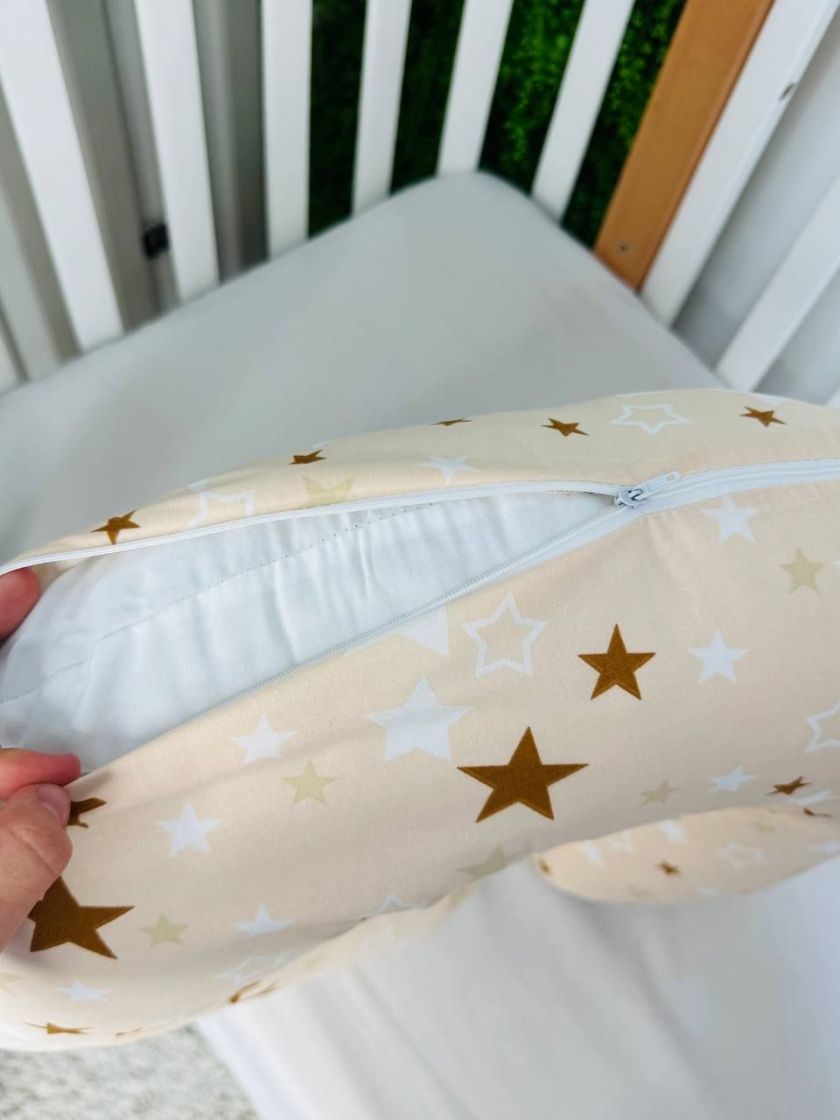 ❤ Подушка для годування, подушка у чохлі-з'ємний. Принт - Зірки на бежевому (#44962002) ✓ Anna Konvert