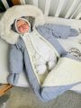 ❤ Комбез-мішок зимовий, 0-6 міс. "Ведмежа на місяці". Колір - Сірий (#92642535) ✓ Anna Konvert
