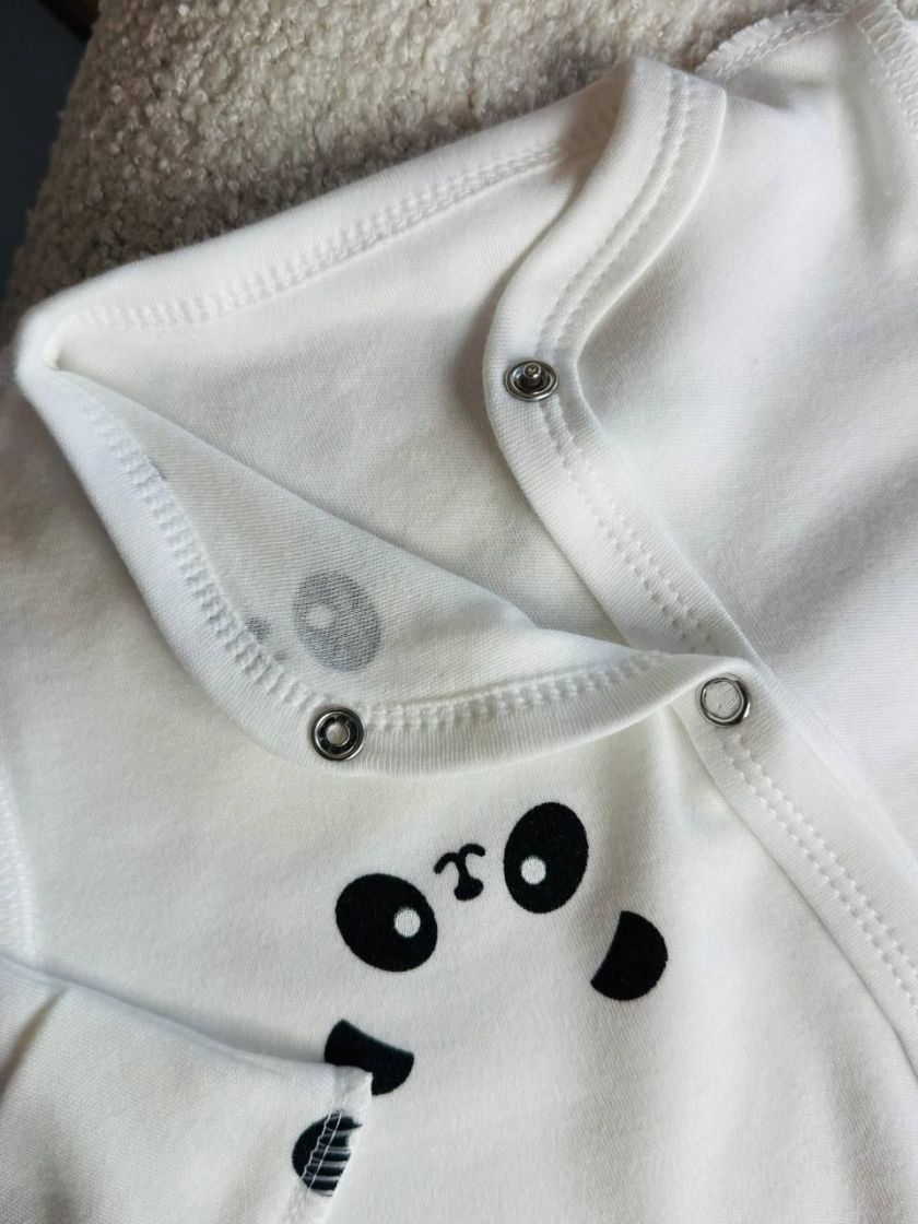 ❤ Чоловічок з шапочкою інтерлок, Баранчик БО. Принт - Панди контур. Розмір - 56 (#5756440) ✓ Anna Konvert