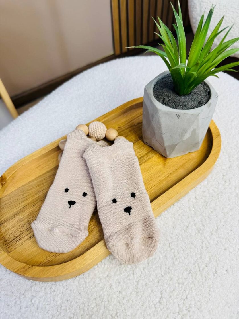 ❤ Шкарпетки "Умка" 0-6 міс. на махрі. Колір - Бежевий (#55234) ✓ Anna Konvert