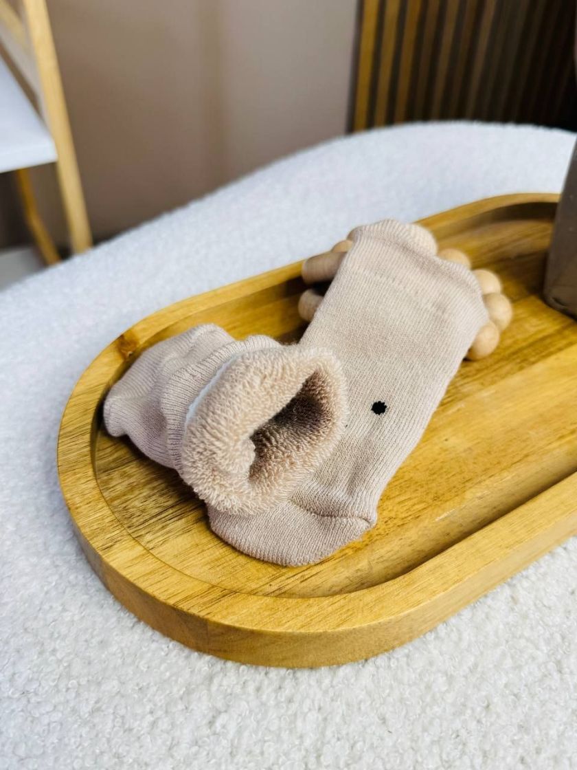 ❤ Шкарпетки "Умка" 0-6 міс. на махрі. Колір - Бежевий (#55234) ✓ Anna Konvert