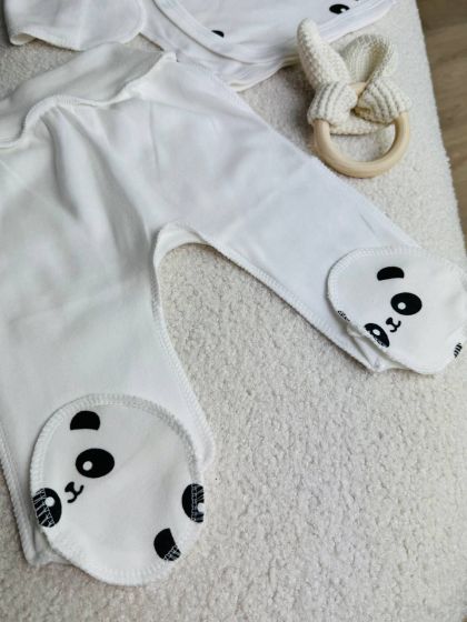 ❤ Комплект 3ка з сорочкою Баранчик БО. Принт - Панди контур. Розмір - 56 (#68052961) ✓ Anna Konvert 2