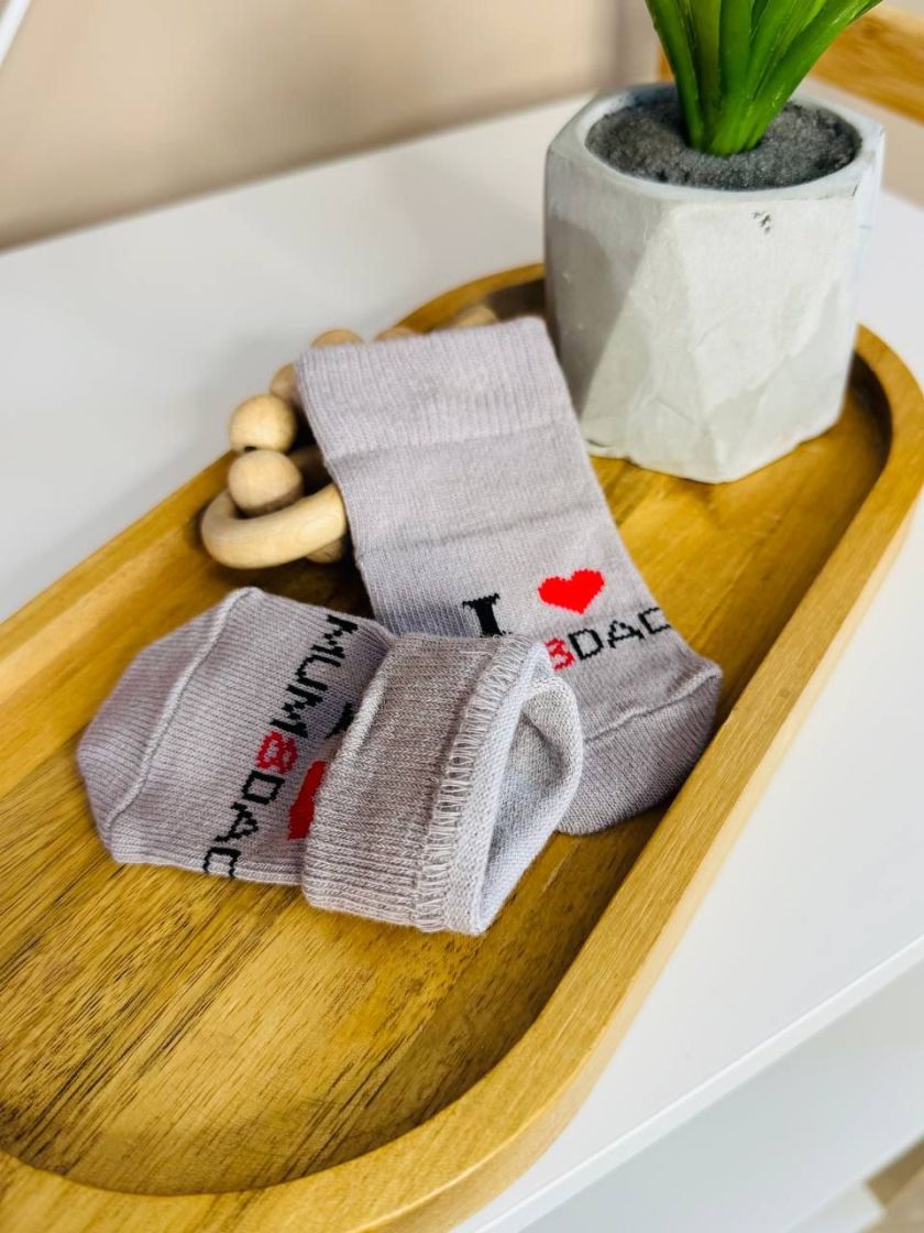 ❤ Шкарпетки Ilovedad, 3-6міс. Колір - Сірий. Матеріал - Без утеплення (#36113784) ✓ Anna Konvert