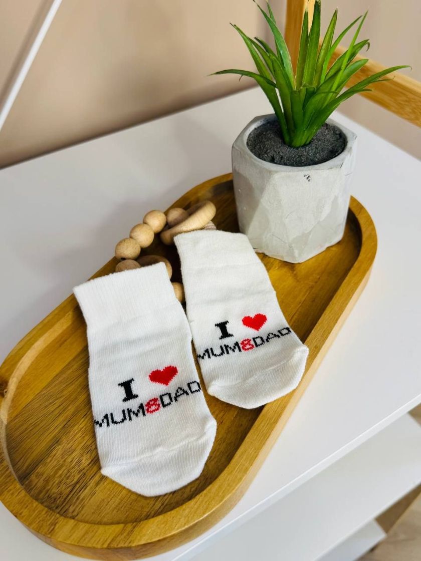 ❤ Шкарпетки Ilovedad, 3-6міс. Колір - Молочний. Матеріал - Без утеплення (#99276374) ✓ Anna Konvert