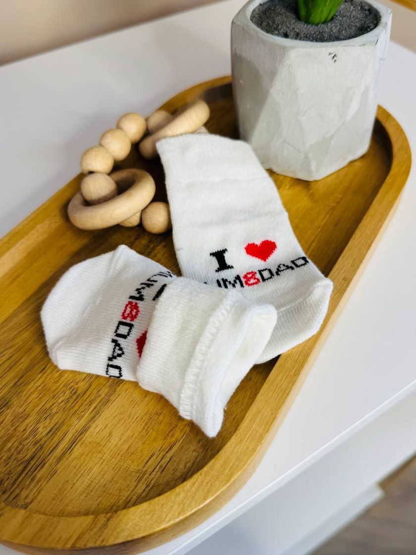 ❤ Шкарпетки Ilovedad, 3-6міс. Колір - Молочний. Матеріал - Без утеплення (#99276374) ✓ Anna Konvert