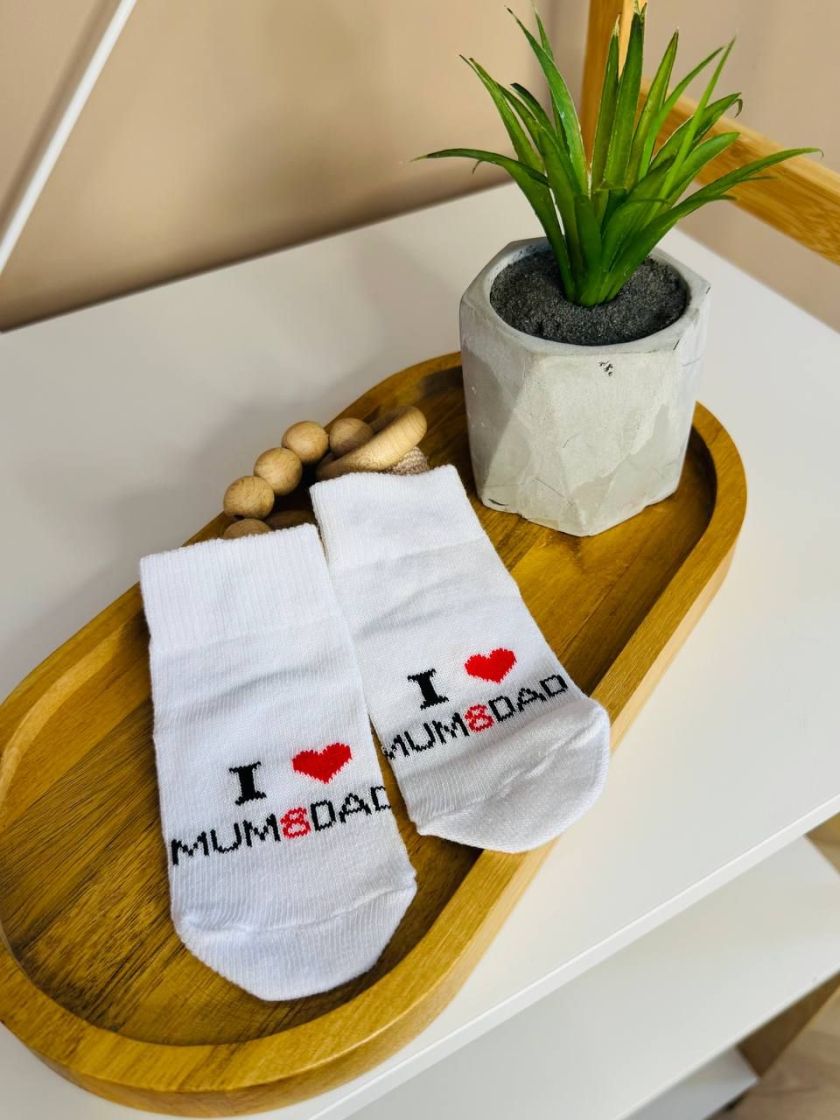❤ Шкарпетки Ilovedad, 3-6міс. Колір - Білий. Матеріал - Без утеплення (#40766308) ✓ Anna Konvert